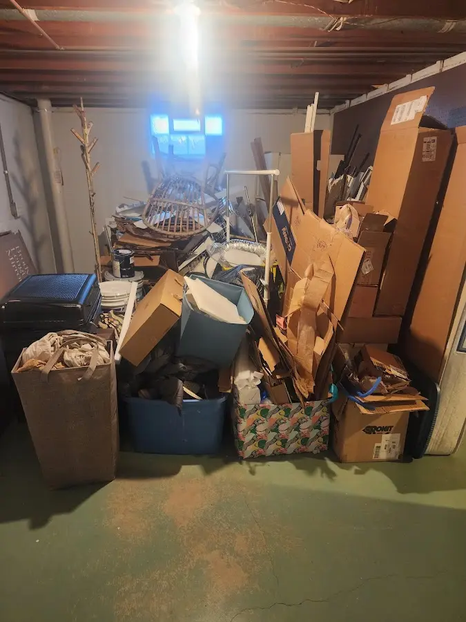 Roll-off dumpster container at job site for Cleanout Dumpster Rental in Bonanza